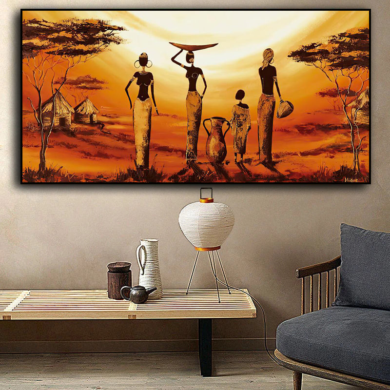 abstract african woman wall art