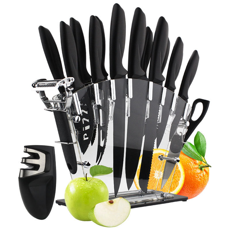 17-piece stainless steel knife set