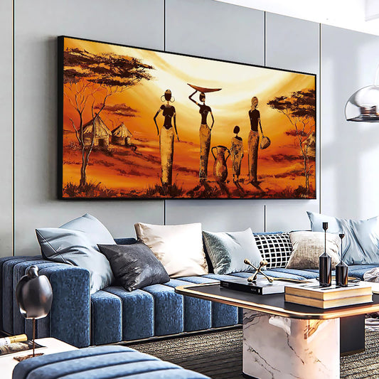 abstract african woman wall art