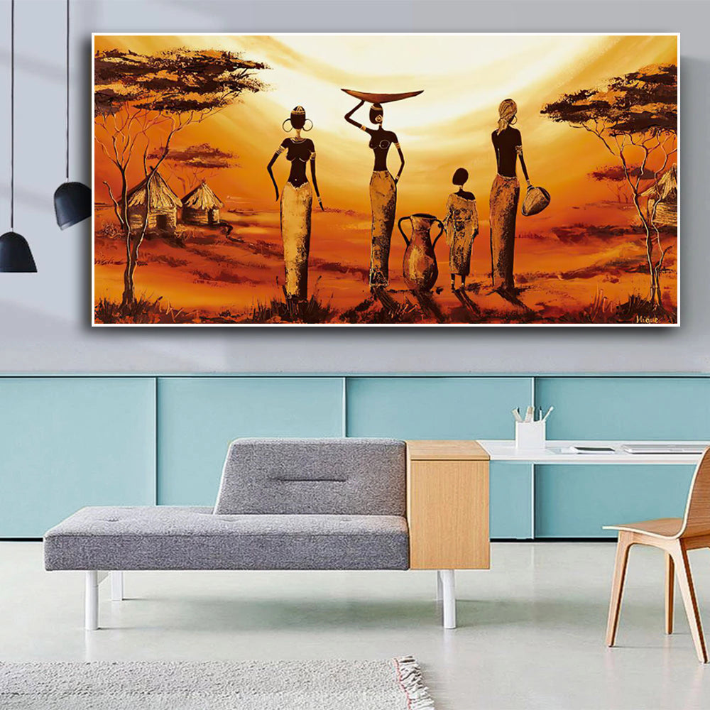 abstract african woman wall art