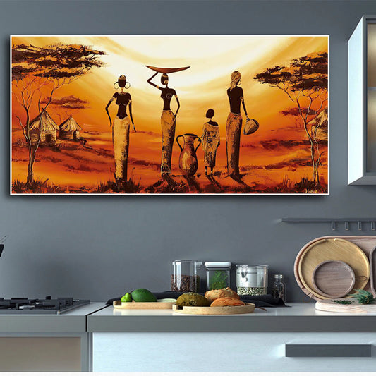 abstract african woman wall art