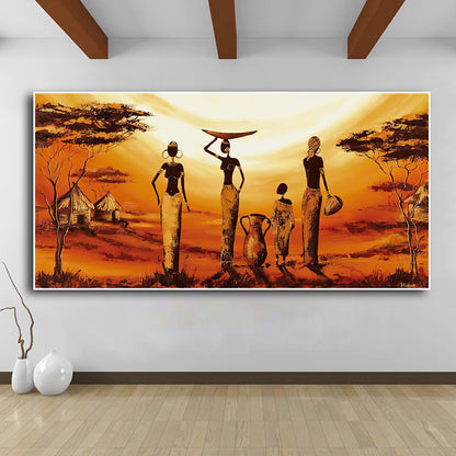 abstract african woman wall art