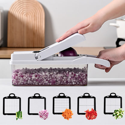 5-in-1 vegetable chopper stainless steel vegetable chopper easy food prep tool