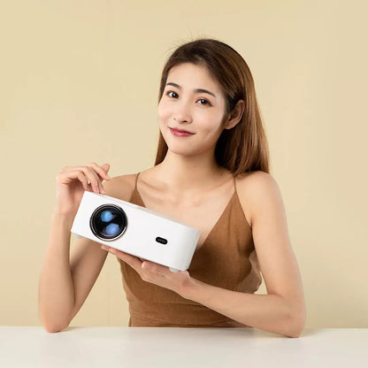 portable 4K smart projector HD projector for outdoor movie night setup