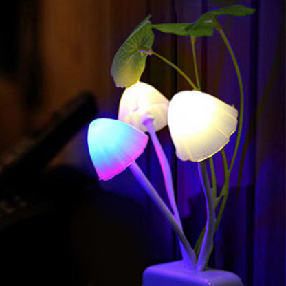 LED mushroom night light with automatic sensor