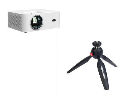 Portable 4K smart projector with WiFi and Bluetooth