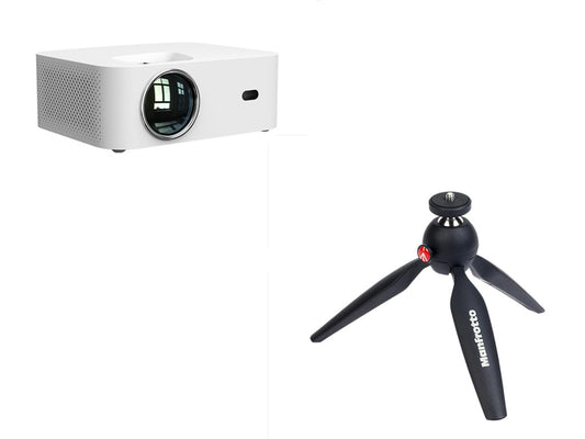 Portable 4K smart projector with WiFi and Bluetooth